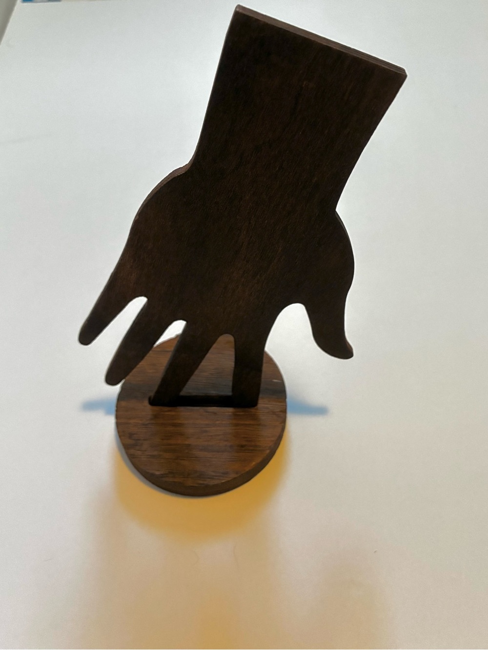 Wood Hand Jewelry Display Stand - Brown